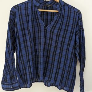 Madewell Blue Plaid Top